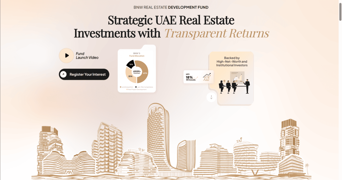 BNW Real Estate Development Fund Strategic UAE Investments bnw-real-estate-development-fund-strategic-uae-investments